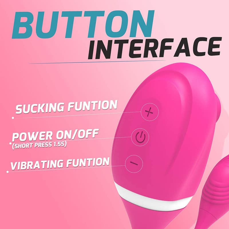 Sucking And Pulsed Vibrating Dual Pleasures Sex Toy