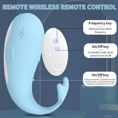 Blue Dolphin Smart Heating Remote Controlled Wearable Vibrator