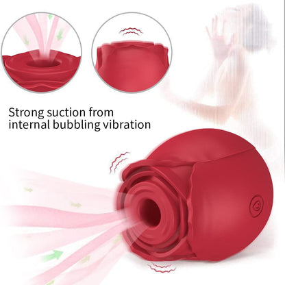 Amazon Hot Selling Red Rose Nipple Clitoris Sucking Toy