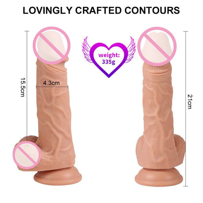 Remote Controlled Powerful Vibrating TPE Material Dildo