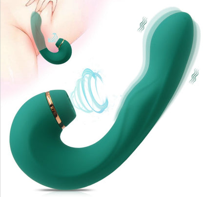 Green Emerald Strong Pulsating Vibrating Sucking Stimulator