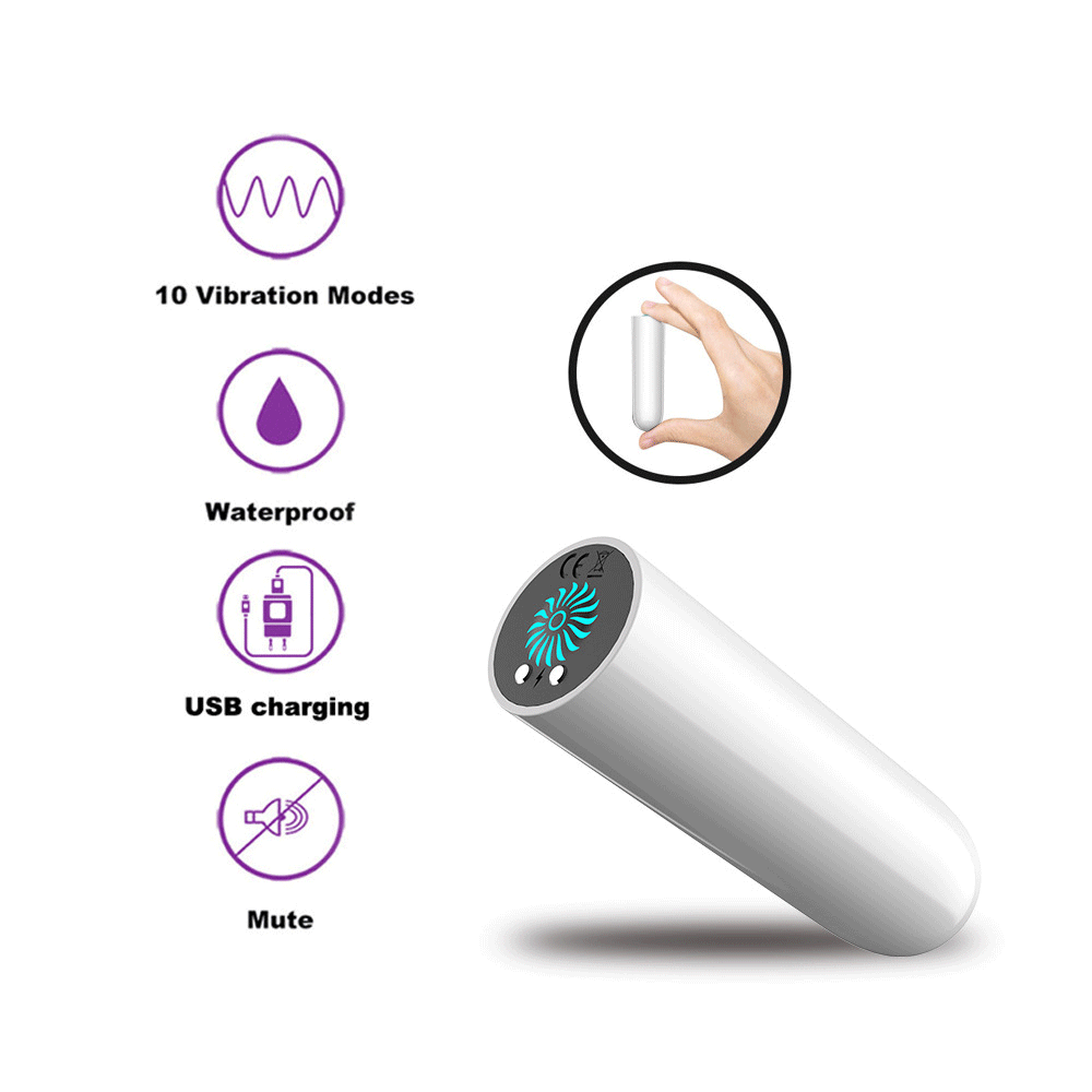 Metal Plating IPX9 Waterproof Silent Bullet Vibrator Sex Toy UAE Metal Plating IPX9 Waterproof Silent Bullet Vibrator Sex Toy UAE