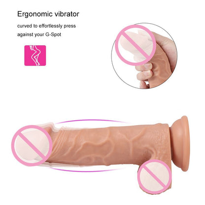 Remote Controlled Powerful Vibrating TPE Material Dildo