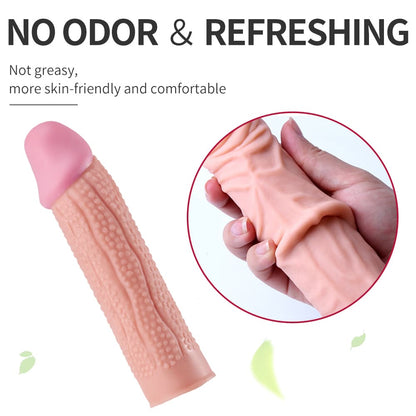 Soft Silicone Light Skin Colour Penis Extension Sleeve