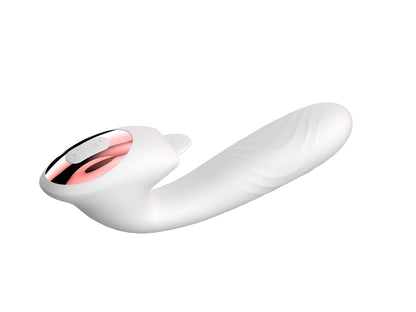 Vibrating And Thrusting Dildo With Clitoris Tongue Licker