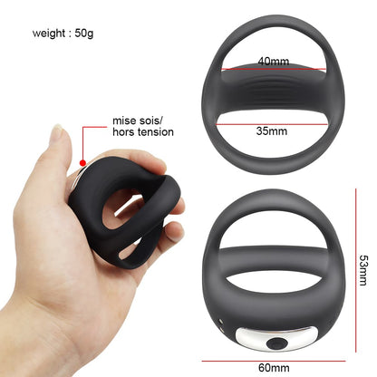 Extremely Mute Vibrating Magnetic Charging Flexible Cock Ring