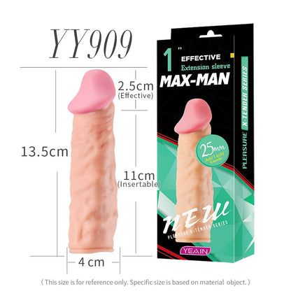 Soft Silicone Light Skin Colour Penis Extension Sleeve