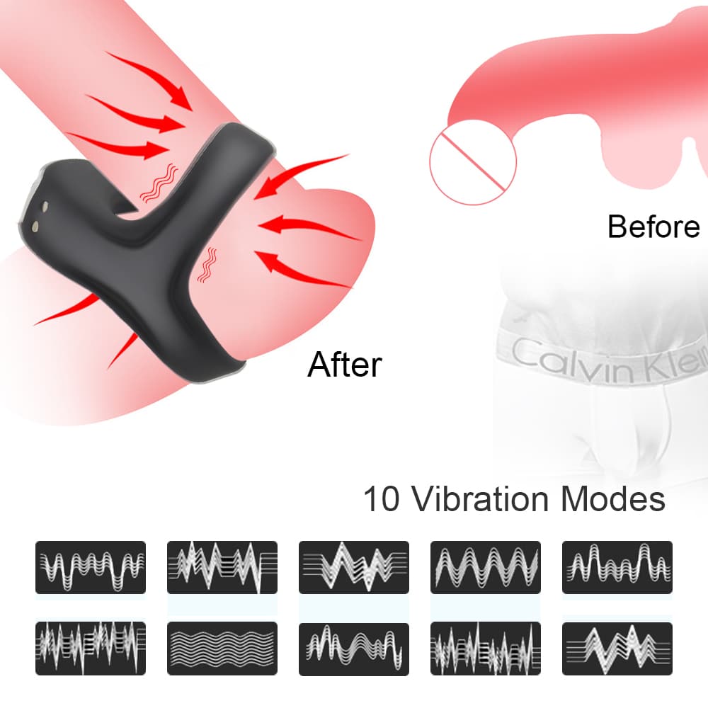 Extremely Mute Vibrating Magnetic Charging Flexible Cock Ring