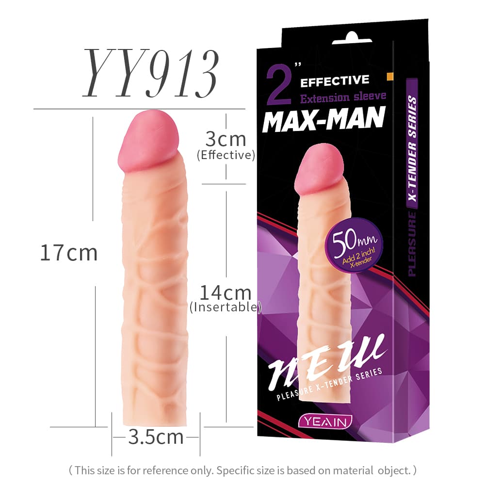 Soft Silicone Light Skin Colour Penis Extension Sleeve