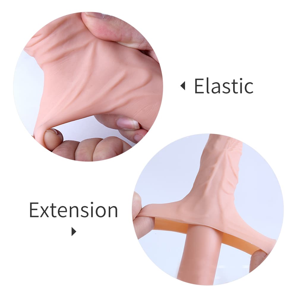 Soft Silicone Light Skin Colour Penis Extension Sleeve