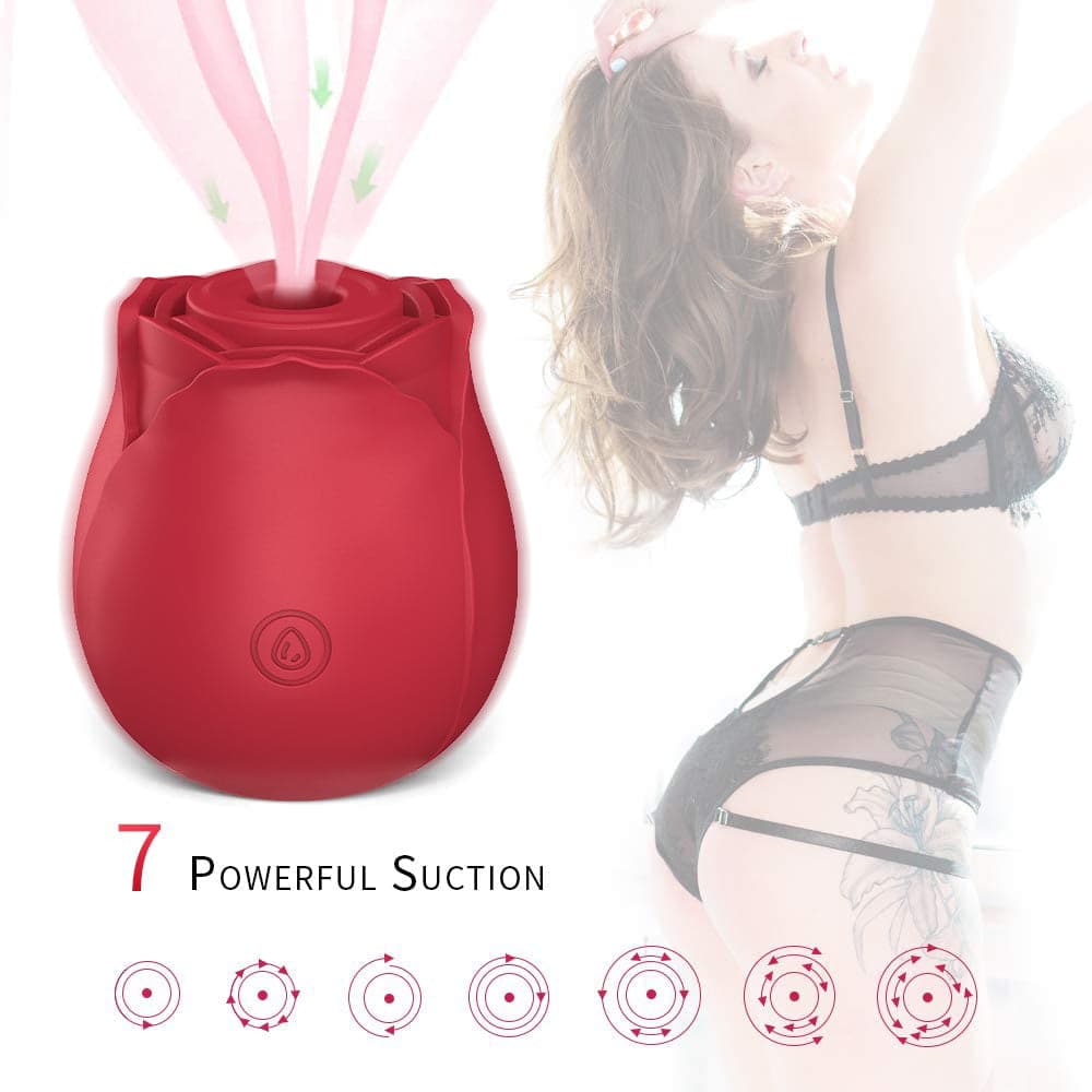 Amazon Hot Selling Red Rose Nipple Clitoris Sucking Toy